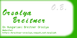 orsolya breitner business card